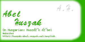 abel huszak business card